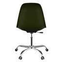 Ver imagem 3 de 2 Cadeiras Eames Office Cromada Verde Militar para Home Office e Escritório