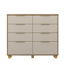 Ver imagem 2 de Cômoda Dubai Intense 121cm 6 Gavetas e 2 Gavetões - Nature/fendi Vila Rica