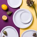 Ver imagem 4 de Conjunto de 24 Pratos Rasos de Porcelana Classe Única Iguaçu Germer 25cm Branco