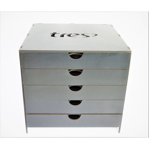 Porta Capsula Café Tres Corações 125 Capsula Reforçado 5 Gavetas Make Laser