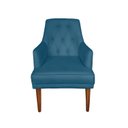 Ver imagem 2 de Cadeira Decorativa Paris Retro Suede Azul Royal - Dominic Decor