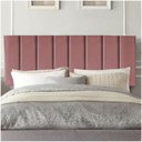 Ver imagem 1 de Painel Estofada Carla 140cm Casal Suede Rosê