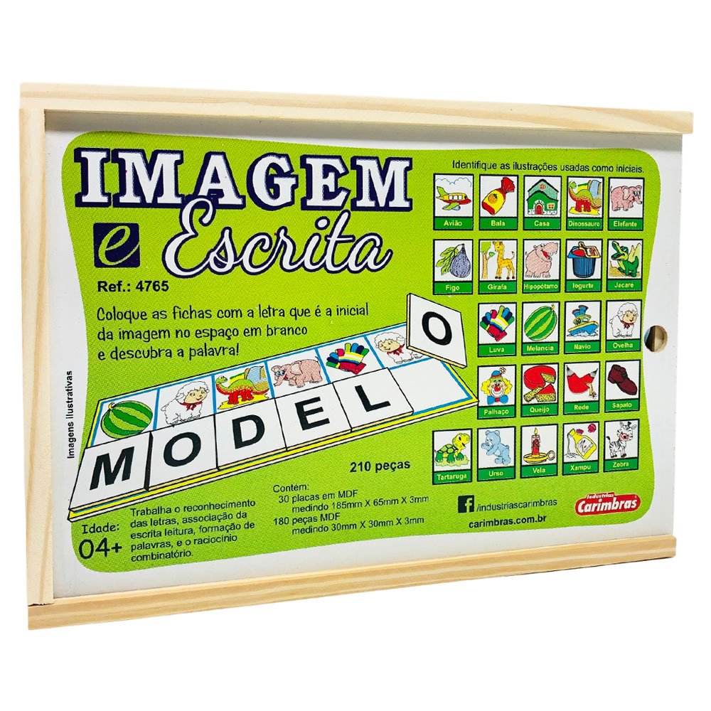 Brinquedo Educativo Letras P/ Alfabetização Imagem e Escrita ...