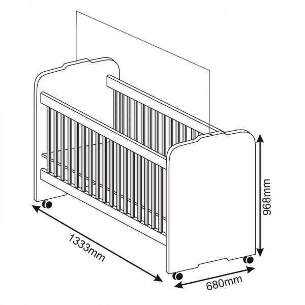 Quarto Infantil Duda com Guarda-Roupa, Cômoda e Berço Ternura Cor Branco Brilho - Phoenix - 8