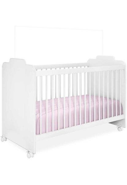 Quarto Infantil Duda com Guarda-Roupa, Cômoda e Berço Ternura Cor Branco Brilho - Phoenix - 7