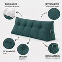 Ver imagem 6 de Almofada Encosto Triangular Cama Leitura Cabeceira Boucle