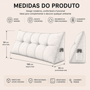 Ver imagem 5 de Almofada Encosto Triangular Cama Leitura Cabeceira Boucle