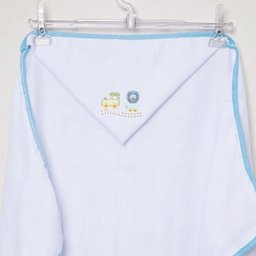 Toalha Fralda Bordada Papi Leão Azul - 4