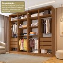 Ver imagem 6 de Guarda-Roupa Casal 8 Portas 6 Gavetas Brasil Yescasa Marrom Freijó com Cinza
