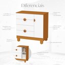 Ver imagem 5 de Cômoda Infantil Apolo 4 Gavetas 1 Porta Sapateira para Quarto Bebê Reller Branco Fosco/Savana