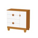 Ver imagem 2 de Cômoda Infantil Apolo 4 Gavetas 1 Porta Sapateira para Quarto Bebê Reller Branco Fosco/Savana