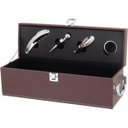 Ver imagem 1 de MALBEC ESTOJO VINHO 12x35x11cm SINTÉTICO MARROM 5PÇ COM ACESSÓRIOS