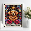 Ver imagem 2 de Quadro Carta Tarot - The Golden Retriever 45x34cm:moldura Branca