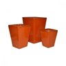 Vaso Vietnamita Terracota Quadrado 3 Peças - 1