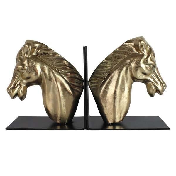Peça Decorativa Cavalo De Ouro Dourado 18cm x34cmx10cm - 1