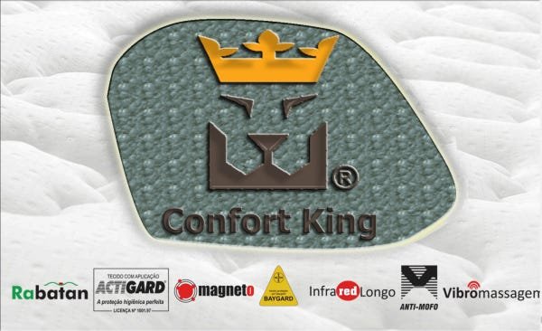 Colchão Casal Confort King Magnético Massageador Infravermelho Longo 138 Preto - 5