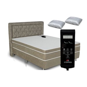 Colchão Queen Confort King Magnético Massageador Infravermelho 158 Bege