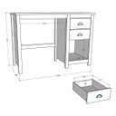 Ver imagem 6 de Conjunto Quarto: Guarda-roupa 3 Portas, Escrivaninha 2 Gavetas Freijó Topázio Madeira Pinus - Finest