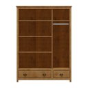 Ver imagem 3 de Conjunto Quarto: Guarda-roupa 3 Portas, Escrivaninha 2 Gavetas Freijó Topázio Madeira Pinus - Finest