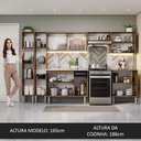 Ver imagem 6 de Armário de Cozinha Completa 293cm com Pia Rustic/Preto Emilly Madesa 07
