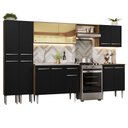 Ver imagem 3 de Armário de Cozinha Completa 293cm com Pia Rustic/Preto Emilly Madesa 07