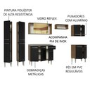Ver imagem 5 de Armário de Cozinha Completa 293cm com Pia Rustic/Preto Emilly Madesa 07
