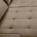 Ver imagem 7 de Sofa Retratil Reclinavel 2 Lugares 2,20 Vitória Veludo Capuccino Lansofbr