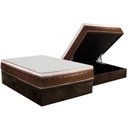 Ver imagem 1 de Cama Box Baú Casal: Colchão Molas Ensacadas Luckspuma New Comfort + Base Crc Suede Brown (138x188)