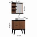 Ver imagem 3 de Conjunto de Banheiro Berton Capri 0,65cm Marquina/camelo
