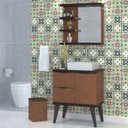 Ver imagem 1 de Conjunto de Banheiro Berton Capri 0,65cm Marquina/camelo