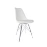 Kit 2 Cadeiras Jantar Branca Saarinen Leda Tower Base Metálica Cromada - 2