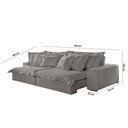 Ver imagem 4 de Sofá Luz Veludo 02 Módulos de 90cm B25cm Meu Sofá Online B026 Veludo Prata