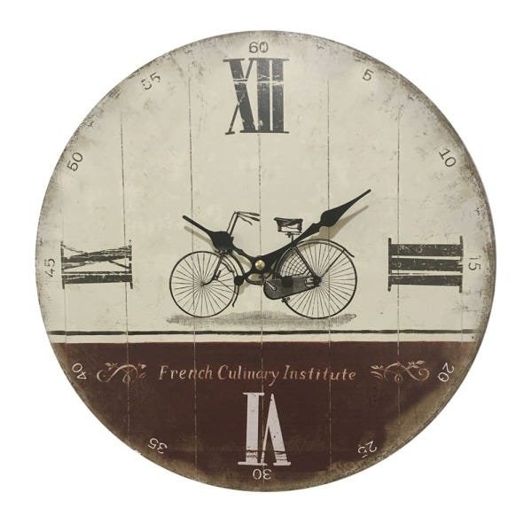 Relógio de Parede em Madeira Bike 34cm - 1