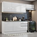 Ver imagem 1 de Armário de Cozinha Completa 100% MDF 260cm Frentes Branco Brilho Acordes Madesa 03