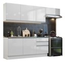 Ver imagem 3 de Armário de Cozinha Completa 100% MDF 260cm Frentes Branco Brilho Acordes Madesa 03