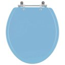 Ver imagem 1 de Assento Sanitário Mdf Oval Azul Claro para Todas As Louças