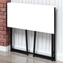 Ver imagem 2 de Mesa Industrial para Escritório Slim Asy Dobrável Preto e Branco