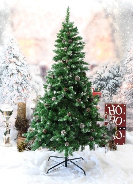 Árvore de Natal de PVC com Pé em Metal, Altura 1,80M com 832 Pontas e 62 Pinhas - 2