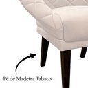 Ver imagem 5 de Cadeira Sala de Estar Liz Veludo Marfim