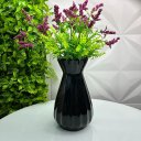 Ver imagem 4 de Vaso Centro de Mesa Preto de Cerâmica Moderno com Arranjo