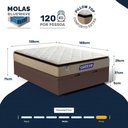 Ver imagem 5 de Cama Box Baú + Colchão Gazin de Molas Ensacadas Pillow Top Air Pro Casal 138 cm
