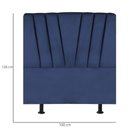 Ver imagem 5 de Cabeceira Solteiro Cama Box Estofada 100 Cm Lile Veludo Azul Marinho