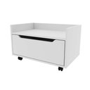 Ver imagem 5 de Bancada de Banheiro Suspenso C/ Rodizio Bn3647 S/ Cuba C/ 1 Gaveta 60cm Amêndoa/branco - Tecno
