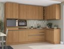 Ver imagem 1 de Armário de Cozinha Modulada Completa em L 14 Peças 3,09x1,38m 315 Maxxi Canela Kappesberg