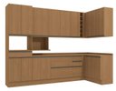 Ver imagem 3 de Armário de Cozinha Modulada Completa em L 14 Peças 3,09x1,38m 315 Maxxi Canela Kappesberg