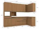 Ver imagem 2 de Armário de Cozinha Modulada Completa em L 14 Peças 3,09x1,38m 315 Maxxi Canela Kappesberg