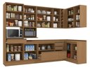 Ver imagem 4 de Armário de Cozinha Modulada Completa em L 14 Peças 3,09x1,38m 315 Maxxi Canela Kappesberg