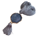 Ver imagem 1 de Acessório Decorativo Colar de Mesa Fios Com Pedra Ágata Cinza