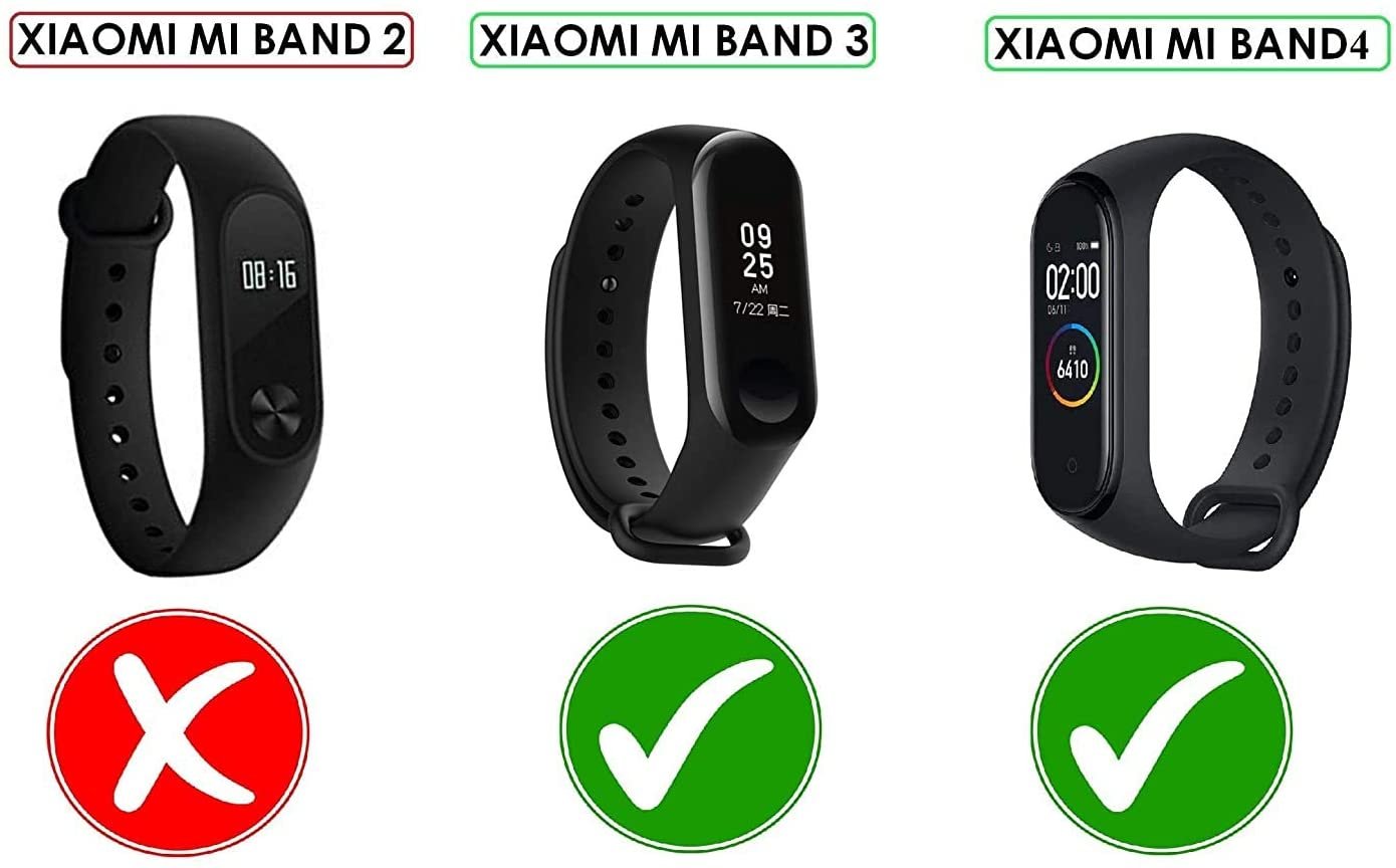 Kit 5 Pulseiras em Silicone Nsmart Compatíveis com Mi Band 3 / Mi Band 4 Compatível com Smartband Xi - 7