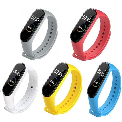 Kit 5 Pulseiras em Silicone Nsmart Compatíveis com Mi Band 3 / Mi Band 4 Compatível com Smartband Xi